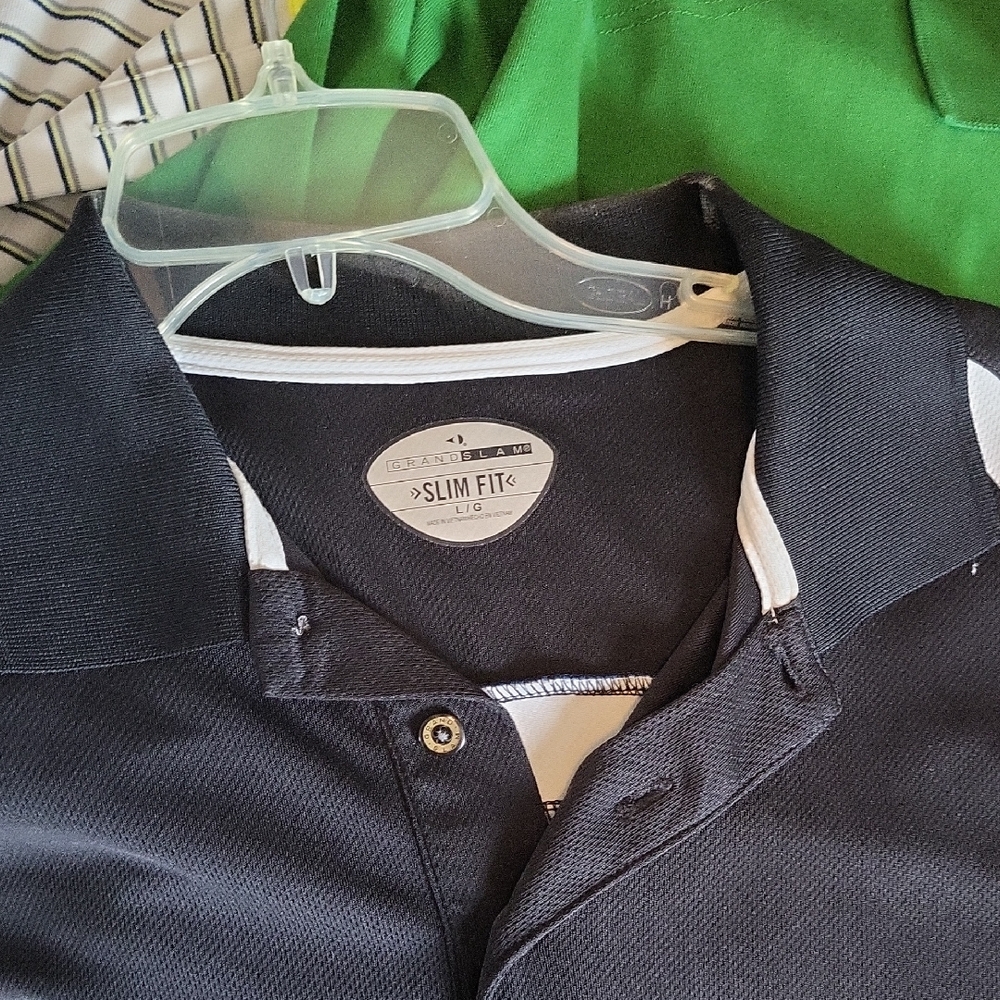 LG Black and White Polo Shirt